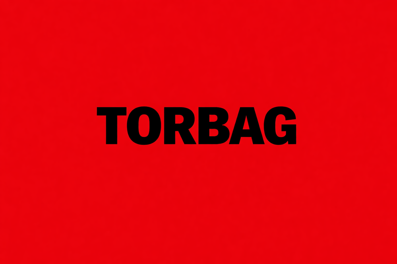 Czerwony napis _TORBAG_ na tle